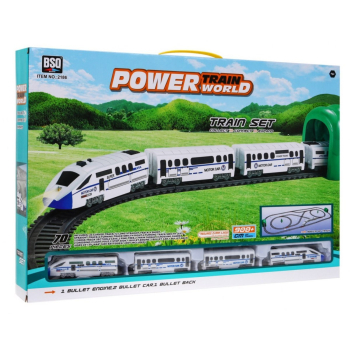 Duża Kolejka dla dzieci 4+ Pociąg z wagonami + Tor 9+ metrów 70 el.